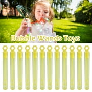 Bubble Wand Set Children's Mini Bubble Wand Wedding Birthday Holiday Party Decoration Outdoor Toy Wedding Props(Yellow 10pcs)